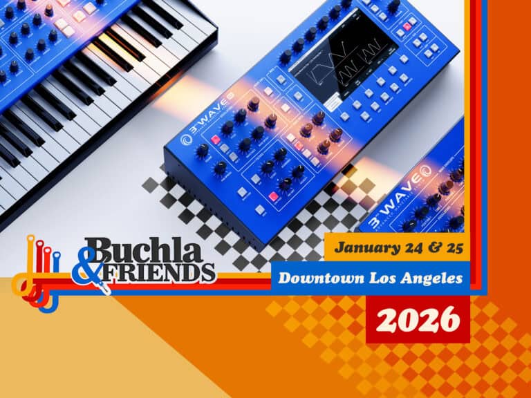 3rd Wave family display with Buchla & Friends 2026 logo