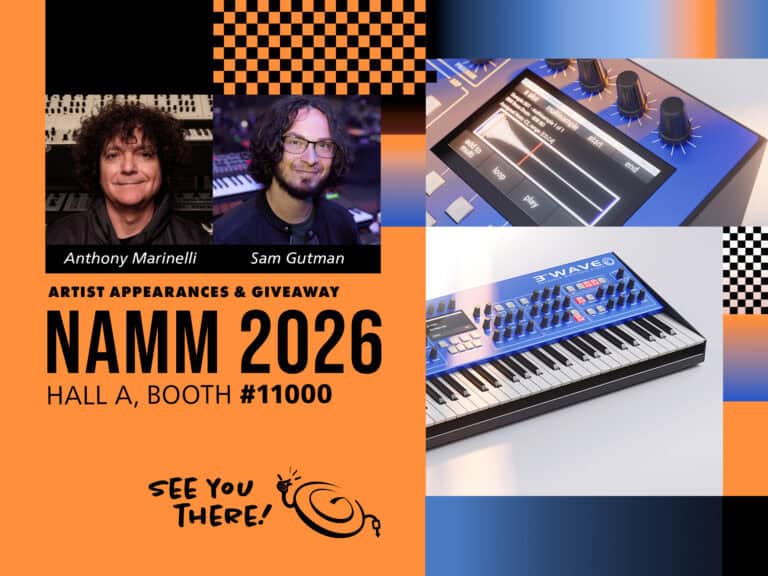 NAMM 2026 artist appearance and giveaway with Anthony Marinelli and Sam Gutman