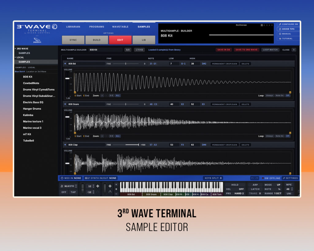 3rdWaveTerminal SampleEditor